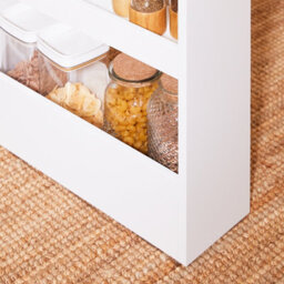 Sobuy Nsr12-W, 4 Tiers Serving Trolley, Slide Out Storage Rack Shelf On Wheels,w50Xd14.5Xh80 - thumbnail 8