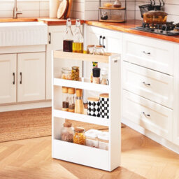 Sobuy Nsr12-W, 4 Tiers Serving Trolley, Slide Out Storage Rack Shelf On Wheels,w50Xd14.5Xh80 - thumbnail 9