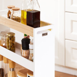 Sobuy Nsr12-W, 4 Tiers Serving Trolley, Slide Out Storage Rack Shelf On Wheels,w50Xd14.5Xh80 - thumbnail 6