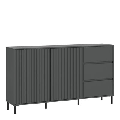 Furniture To Go Avenale Sideboard 2 Door 3 Drawer In Anthracite - image 1