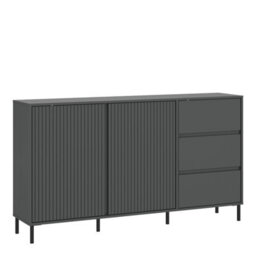 Furniture To Go Avenale Sideboard 2 Door 3 Drawer In Anthracite - thumbnail 1