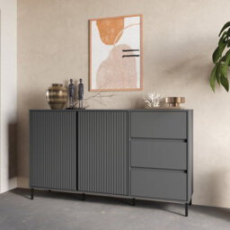 Furniture To Go Avenale Sideboard 2 Door 3 Drawer In Anthracite - thumbnail 3