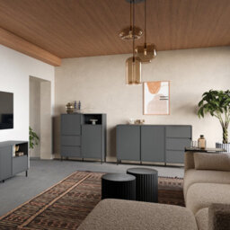 Furniture To Go Avenale Sideboard 2 Door 3 Drawer In Anthracite - thumbnail 4