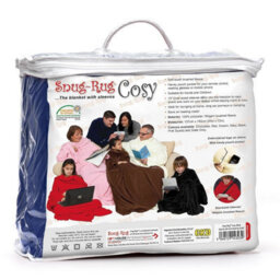 Snug Rug Cosy Sleeved Fleece Blanket With Sleeves And A Handy Pouch Pocket - Navy Blue - thumbnail 3