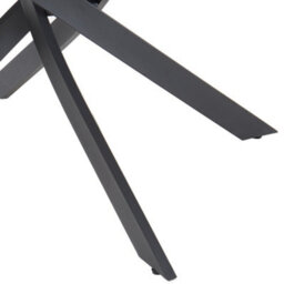 Home Detail Morag 120Cm Round Marble Effect Dining Table Black Legs - thumbnail 5