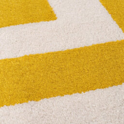 The Rugs Joli Yellow And White Geometric Rug Soft Dense Pile Easy To Clean And Pet Friendly For Living Rooms And Bedrooms - thumbnail 5