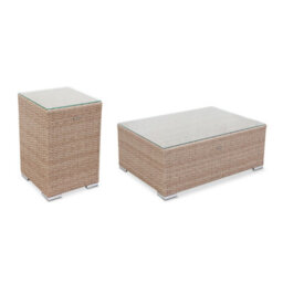 Sweeek - 12-14-Seater Premium Polyrattan Garden Sofa Set Tripoli Beige 303.5X82X67 Cm - thumbnail 7