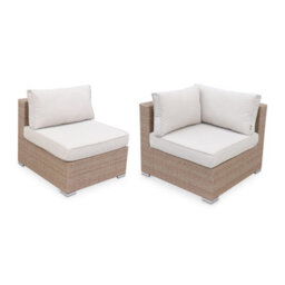 Sweeek - 12-14-Seater Premium Polyrattan Garden Sofa Set Tripoli Beige 303.5X82X67 Cm - thumbnail 6