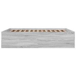 Berkfield Bed Frame Without Mattress Grey Sonoma 160X200 Cm - thumbnail 5