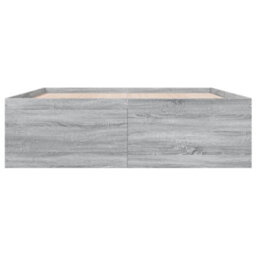 Berkfield Bed Frame Without Mattress Grey Sonoma 160X200 Cm - thumbnail 4