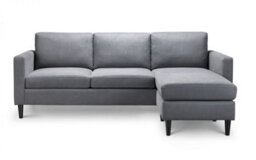 iLikeStores Slate Grey Linen Corner Sofa - 3 Seater - thumbnail 2