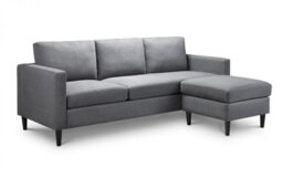 iLikeStores Slate Grey Linen Corner Sofa - 3 Seater
