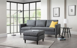 iLikeStores Slate Grey Linen Corner Sofa - 3 Seater - thumbnail 9