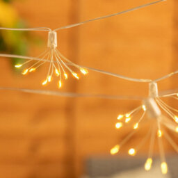 Valuelights Set Of 10 - Solar Powered Outdoor Garden Starburst Fairy String Lights - thumbnail 5