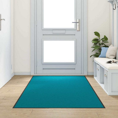 Berkfield Washable Doormat In Cyan, 120X300 Cm - image 1