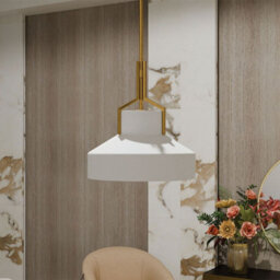 Luminosa Lighting Elstead Quoizel Brecken Dome Pendant Ceiling Light Classic Aged Brass And Cased Opal Glass Shade 2X E27 - thumbnail 4