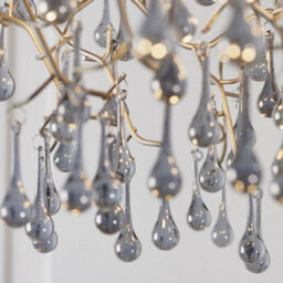 Luminosa Lighting Luminosa Rimini 4 Light Ceiling Pendant Aged Silver Paint & Smokey Grey Tinted Glass - thumbnail 5