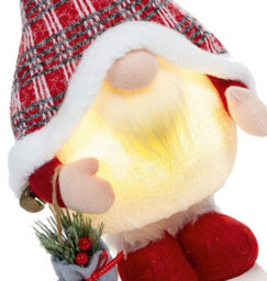 Premier Decorations Limited Light Up Red Standing Christmas Gonk Carrying Pouch 50Cm - thumbnail 6