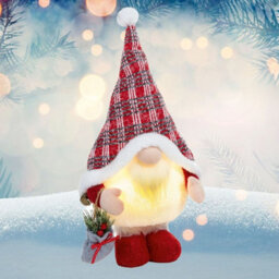 Premier Decorations Limited Light Up Red Standing Christmas Gonk Carrying Pouch 50Cm - thumbnail 1