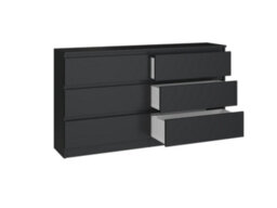 M6 140 Malwa Large Chest Of Drawers Black - thumbnail 1