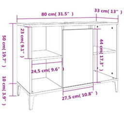 Berkfield 3 Piece Bathroom Furniture Set White Engineered Wood - thumbnail 9