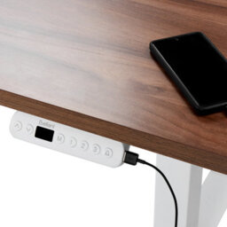 Beliani Electric Adjustable Standing Desk Destinas Brown/ White 160 Cm 72 Cm - thumbnail 8