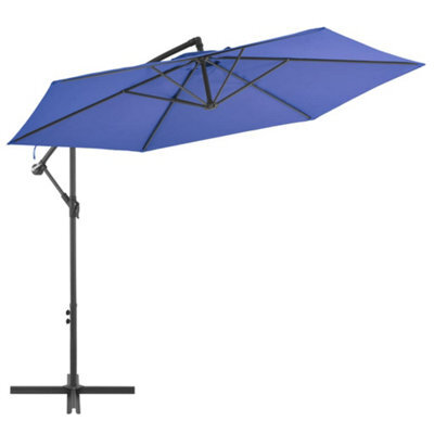 Walplus Cantilever Garden Parasol With Aluminium Pole 300 Cm Blue - image 1