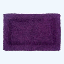 Homescapes Luxury Reversible Cotton Bath Mat Set - Plum - thumbnail 2