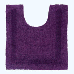 Homescapes Luxury Reversible Cotton Bath Mat Set - Plum - thumbnail 3