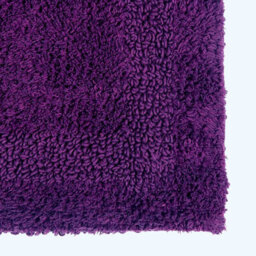 Homescapes Luxury Reversible Cotton Bath Mat Set - Plum - thumbnail 4