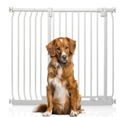 Bettacare Extra Tall Elite Dog Gate, 107Cm - 116Cm, Matt White, Extra Tall 96.8Cm In Height, Pressure Fit Pet Gate - thumbnail 1