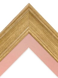 Frames By Post Scandi Oak Frame With Pink Mount For Image Size 6 X 4 Inch - thumbnail 3