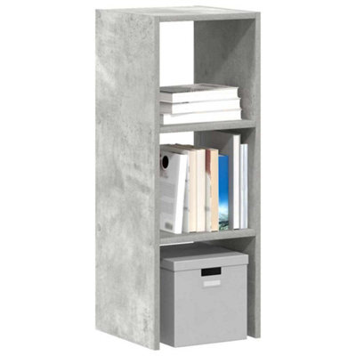 Berkfield Bookcase Stackable Concrete Grey 30X30X80 Cm Engineered Wood - image 1