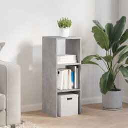 Berkfield Bookcase Stackable Concrete Grey 30X30X80 Cm Engineered Wood - thumbnail 3