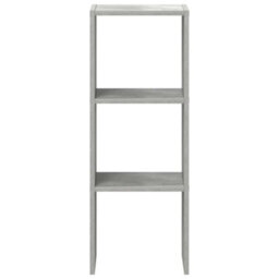 Berkfield Bookcase Stackable Concrete Grey 30X30X80 Cm Engineered Wood - thumbnail 4
