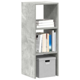 Berkfield Bookcase Stackable Concrete Grey 30X30X80 Cm Engineered Wood - thumbnail 1