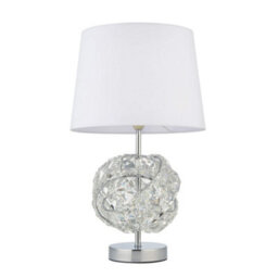 Pagazzi Lighting Pagazzi Monaco Chrome And Glass Table Lamp - thumbnail 1