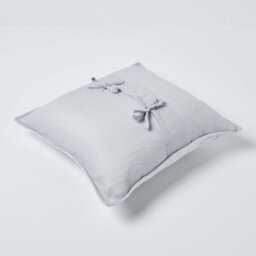 Homescapes Luxury Grey Quilted Velvet Cushion Cover Geometric 'eternity Ring' Pattern, 45 X 45 Cm - thumbnail 3