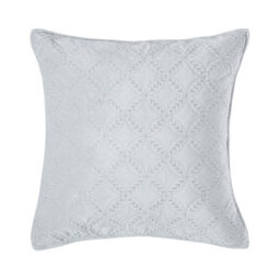 Homescapes Luxury Grey Quilted Velvet Cushion Cover Geometric 'eternity Ring' Pattern, 45 X 45 Cm