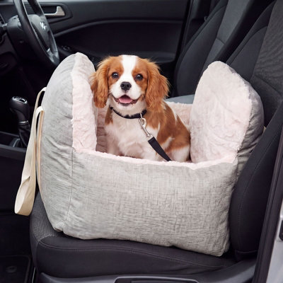 Skylos Dog Car Seat,car Dog Bed For Small Pets,plush Removable Washable - image 1