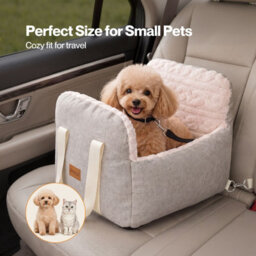 Skylos Dog Car Seat,car Dog Bed For Small Pets,plush Removable Washable - thumbnail 5