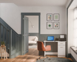 FurniComp LTD Furnicomp Ruben 1 Door 1 Drawer Matt White Small Office Desk - thumbnail 7