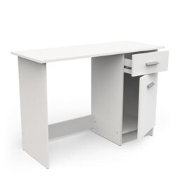FurniComp LTD Furnicomp Ruben 1 Door 1 Drawer Matt White Small Office Desk - thumbnail 5