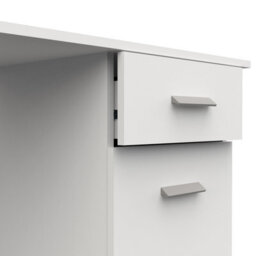 FurniComp LTD Furnicomp Ruben 1 Door 1 Drawer Matt White Small Office Desk - thumbnail 4
