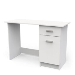 FurniComp LTD Furnicomp Ruben 1 Door 1 Drawer Matt White Small Office Desk - thumbnail 3