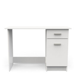 FurniComp LTD Furnicomp Ruben 1 Door 1 Drawer Matt White Small Office Desk - thumbnail 2