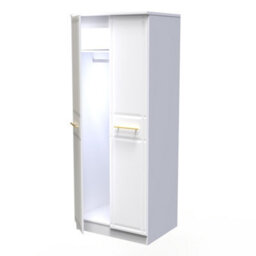 Norfolk 2 Door Wardrobe With Shelf & Hanging Rail In White Ash (Ready Assembled) - thumbnail 5