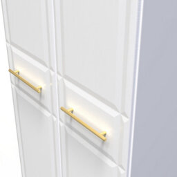 Norfolk 2 Door Wardrobe With Shelf & Hanging Rail In White Ash (Ready Assembled) - thumbnail 4