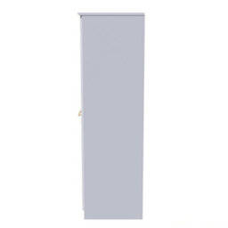 Norfolk 2 Door Wardrobe With Shelf & Hanging Rail In White Ash (Ready Assembled) - thumbnail 2