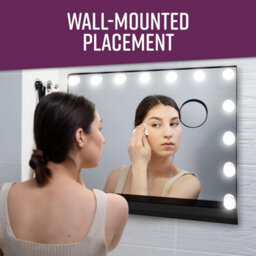 Globrite Hollywood Vanity Mirror With 15 Led Lights - 58L X 12W Cm Touch Screen Dimmable Makeup Mirror With Usb Charging - Black - thumbnail 7